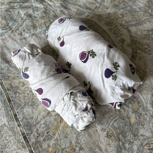 Kyte Fig crib sheet & changing pad cover